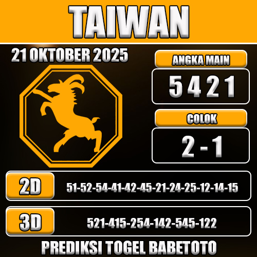 PREDIKSI TOGEL TAIWAN 21 OKTOBER 2025