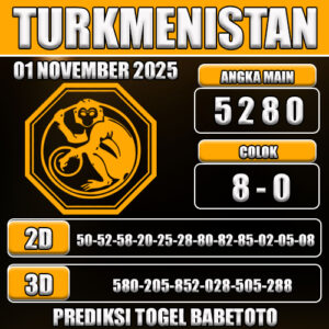 PREDIKSI TOGEL TURKMENISTAN 01 NOVEMBER 2025