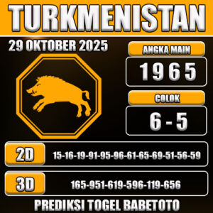 PREDIKSI TOGEL TURKMENISTAN 29 OKTOBER 2025