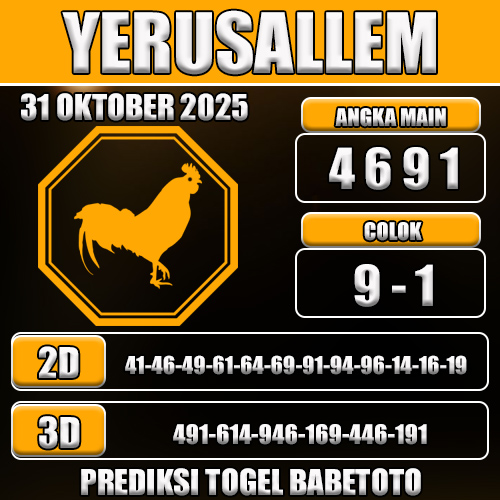 PREDIKSI TOGEL YERUSALLEM 31 OKTOBER 2025