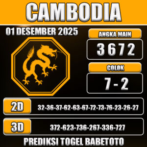 PREDIKSI TOGEL CAMBODIA 01 DESEMBER 2025