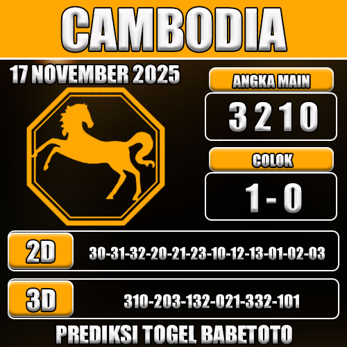PREDIKSI TOGEL CAMBODIA 17 NOVEMBER 2025