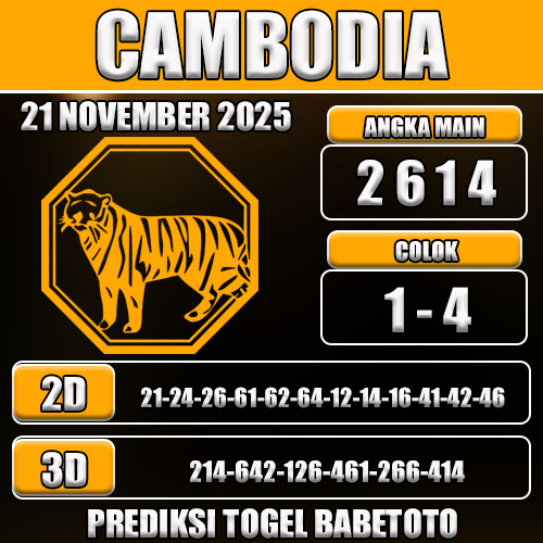 PREDIKSI TOGEL CAMBODIA 21 NOVEMBER 2025