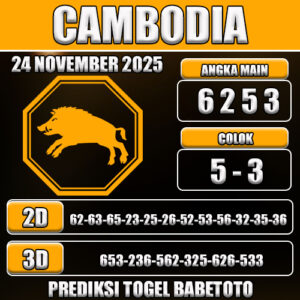 PREDIKSI TOGEL CAMBODIA 24 NOVEMBER 2025