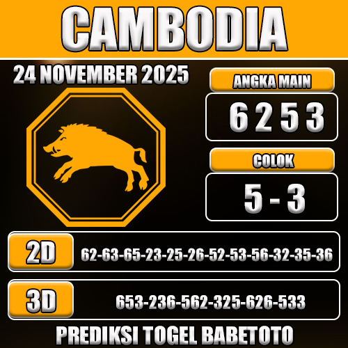 PREDIKSI TOGEL CAMBODIA 24 NOVEMBER 2025