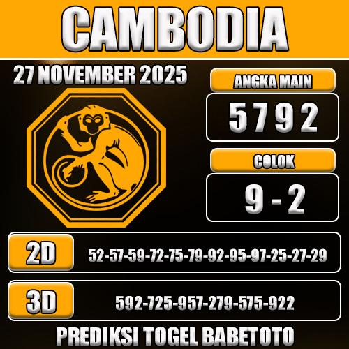 PREDIKSI TOGEL CAMBODIA 27 NOVEMBER 2025