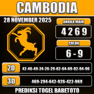 PREDIKSI TOGEL CAMBODIA 28 NOVEMBER 2025