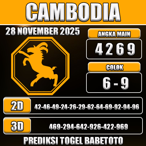 PREDIKSI TOGEL CAMBODIA 28 NOVEMBER 2025