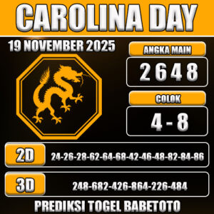 PREDIKSI TOGEL CAROLINA DAY 19 NOVEMBER 2025