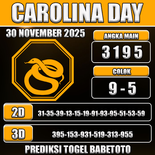 PREDIKSI TOGEL CAROLINA DAY 30 NOVEMBER 2025