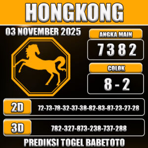 PREDIKSI TOGEL HONGKONG 03 NOVEMBER 2025