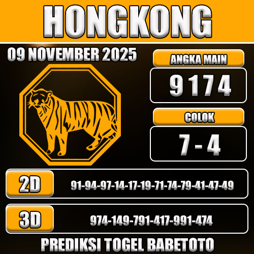 PREDIKSI TOGEL HONGKONG 09 NOVEMBER 2025