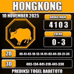 PREDIKSI TOGEL HONGKONG 10 NOVEMBER 2025