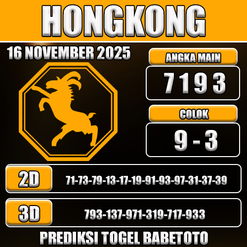PREDIKSI TOGEL HONGKONG 16 NOVEMBER 2025