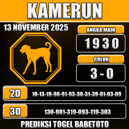 PREDIKSI TOGEL KAMERUN 13 NOVEMBER 2025