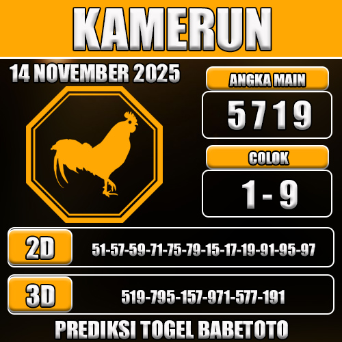 PREDIKSI TOGEL KAMERUN 14 NOVEMBER 2025
