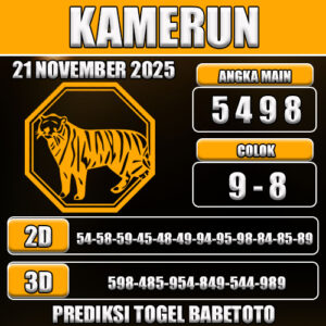 PREDIKSI TOGEL KAMERUN 21 NOVEMBER 2025