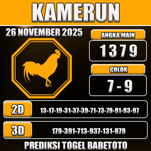 PREDIKSI TOGEL KAMERUN 26 NOVEMBER 2025