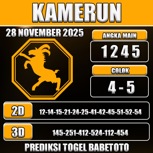 PREDIKSI TOGEL KAMERUN 28 NOVEMBER 2025