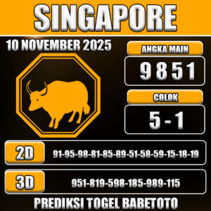 PREDIKSI TOGEL SINGAPORE 10 NOVEMBER 2025