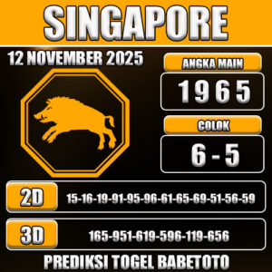 PREDIKSI TOGEL SINGAPORE 12 NOVEMBER 2025