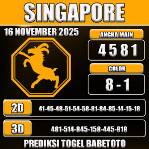 PREDIKSI TOGEL SINGAPORE 16 NOVEMBER 2025