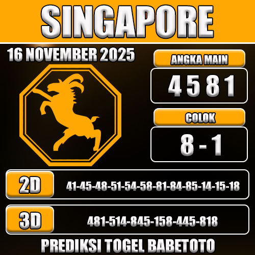 PREDIKSI TOGEL SINGAPORE 16 NOVEMBER 2025