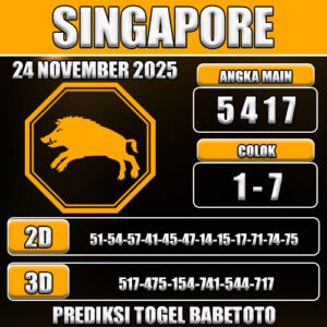 PREDIKSI TOGEL SINGAPORE 24 NOVEMBER 2025