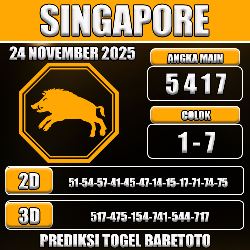 PREDIKSI TOGEL SINGAPORE 24 NOVEMBER 2025