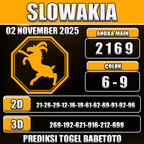 PREDIKSI TOGEL SLOWAKIA 02 NOVEMBER 2025
