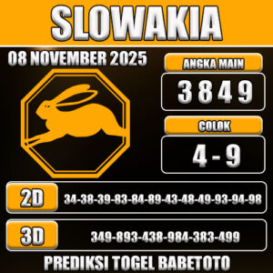 PREDIKSI TOGEL SLOWAKIA 08 NOVEMBER 2025