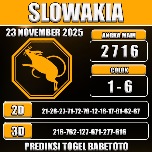 PREDIKSI TOGEL SLOWAKIA 23 NOVEMBER 2025