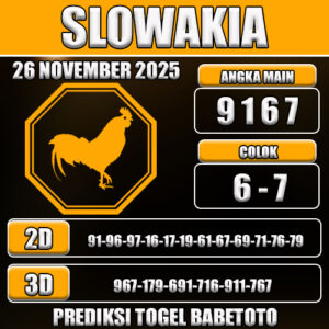 PREDIKSI TOGEL SLOWAKIA 26 NOVEMBER 2025