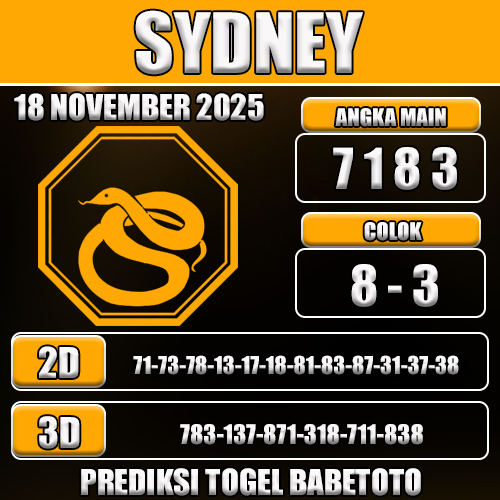 PREDIKSI TOGEL SYDNEY 18 NOVEMBER 2025