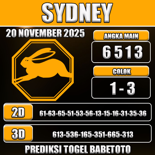 PREDIKSI TOGEL SYDNEY 20 NOVEMBER 2025