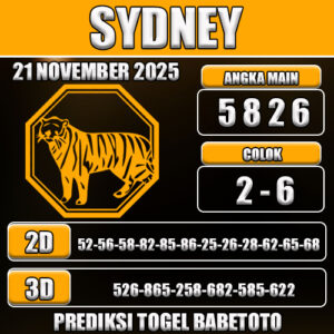 PREDIKSI TOGEL SYDNEY 21 NOVEMBER 2025