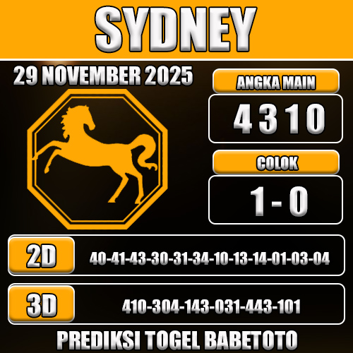 PREDIKSI TOGEL SYDNEY 29 NOVEMBER 2025