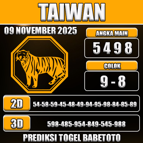 PREDIKSI TOGEL TAIWAN 09 NOVEMBER 2025