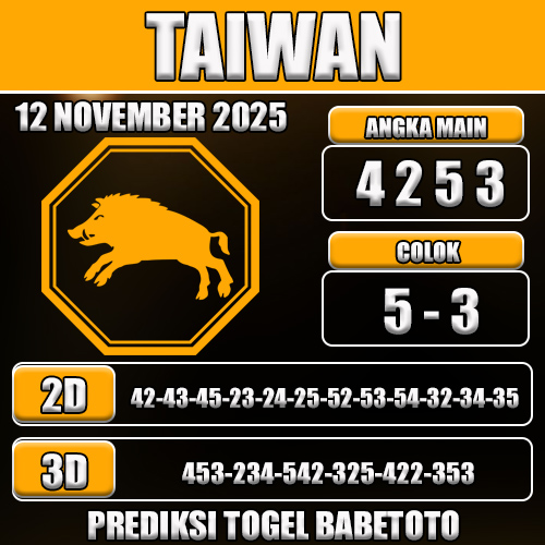 PREDIKSI TOGEL TAIWAN 12 NOVEMBER 2025
