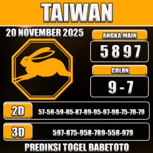 PREDIKSI TOGEL TAIWAN 20 NOVEMBER 2025