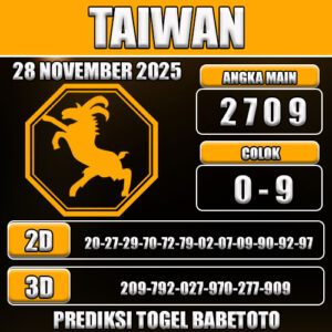 PREDIKSI TOGEL TAIWAN 28 NOVEMBER 2025