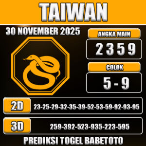 PREDIKSI TOGEL TAIWAN 30 NOVEMBER 2025