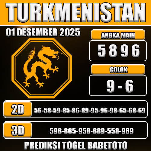 PREDIKSI TOGEL TURKMENISTAN 01 DESEMBER 2025