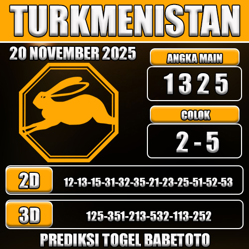 PREDIKSI TOGEL TURKMENISTAN 20 NOVEMBER 2025