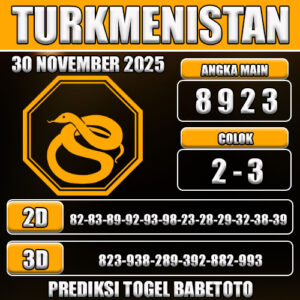 PREDIKSI TOGEL TURKMENISTAN 30 NOVEMBER 2025