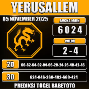 PREDIKSI TOGEL YERUSALLEM 05 NOVEMBER 2025