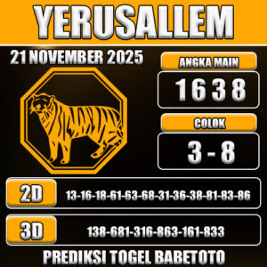 PREDIKSI TOGEL YERUSALLEM 21 NOVEMBER 2025