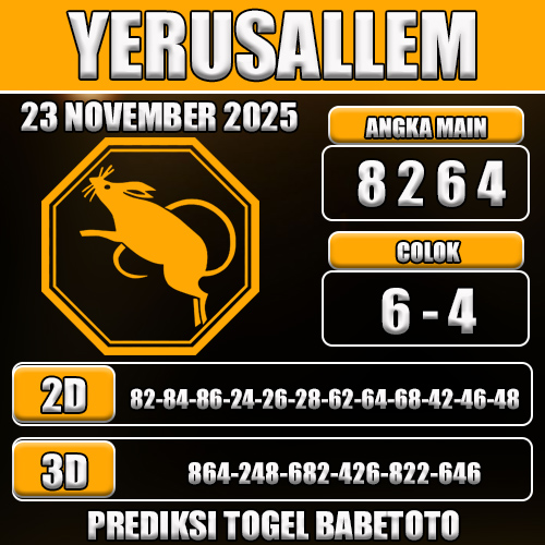 PREDIKSI TOGEL YERUSALLEM 23 NOVEMBER 2025
