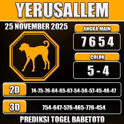 PREDIKSI TOGEL YERUSALLEM 25 NOVEMBER 2025