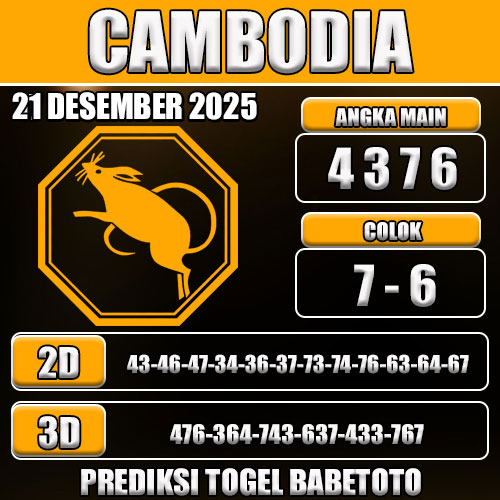 PREDIKSI TOGEL CAMBODIA 21 DESEMBER 2025